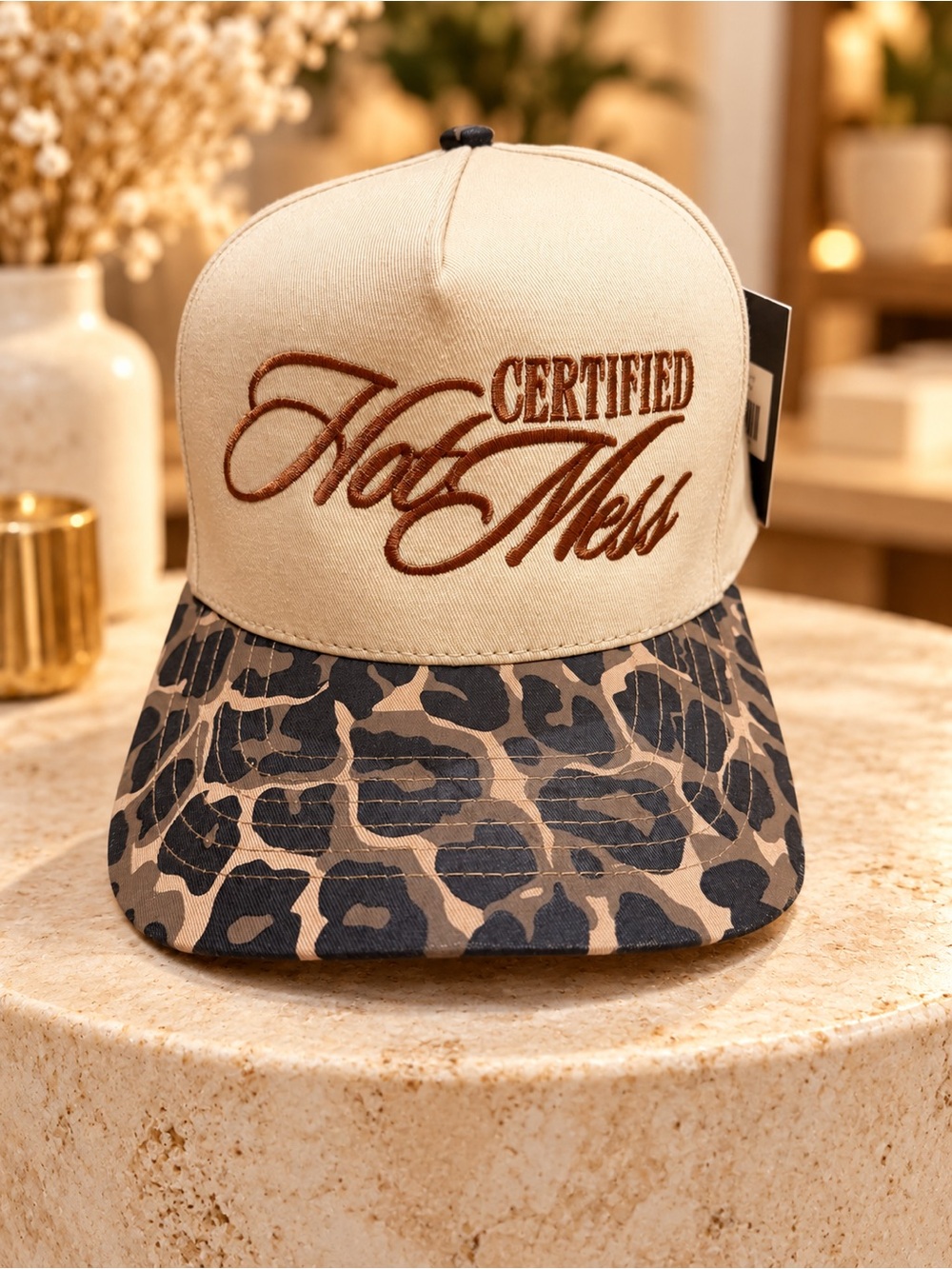 LEOPARD HOT MESS HAT